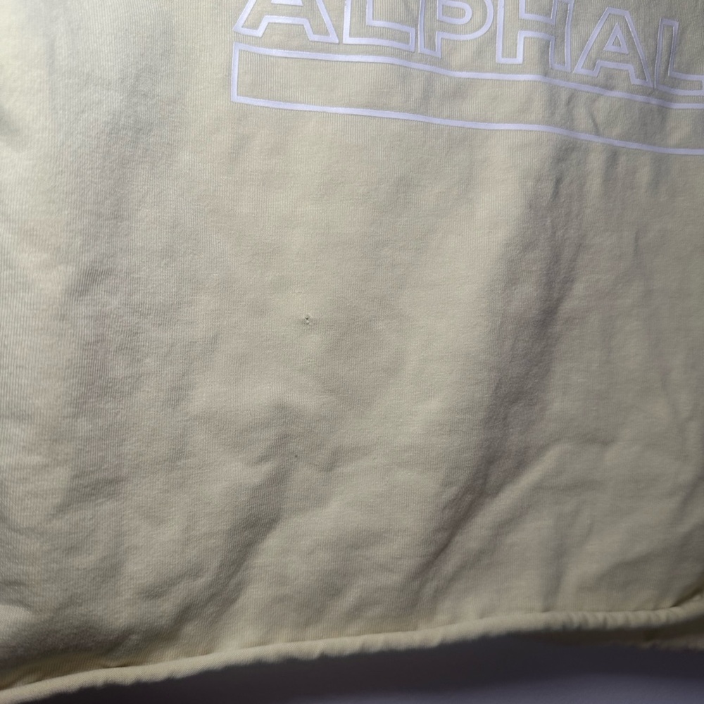 Alphalete Women’s Yellow Heavy Blend Crop Top Workout Top Size Small - Picture 3 of 7